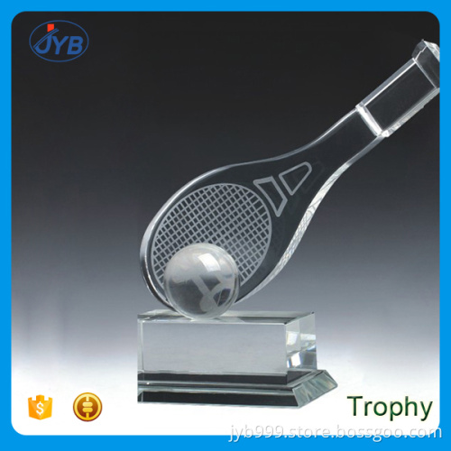 custom shape crystal trophies hot sale cricket trophy with cheap price
